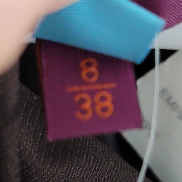 Talbot Runhof Silk Blend Pleated V-Neck Sleeveless Top Brown 8 - Picture 5 of 10